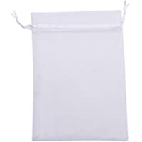 Mudder Organza Bolsa de Regalo Bodas Favor Bolsas Joyas- 50 Piezas (Blanco)